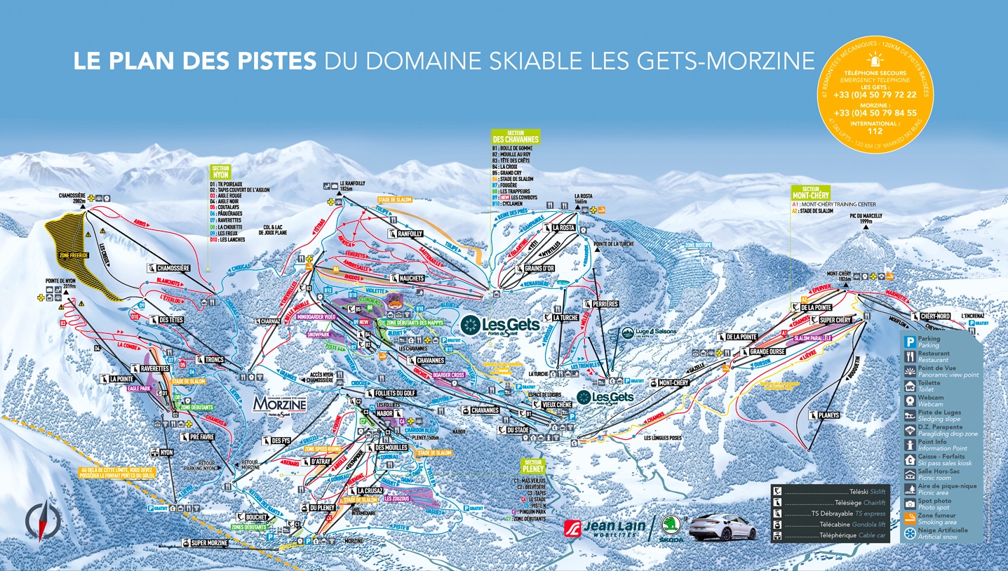 plan des pistes les gets